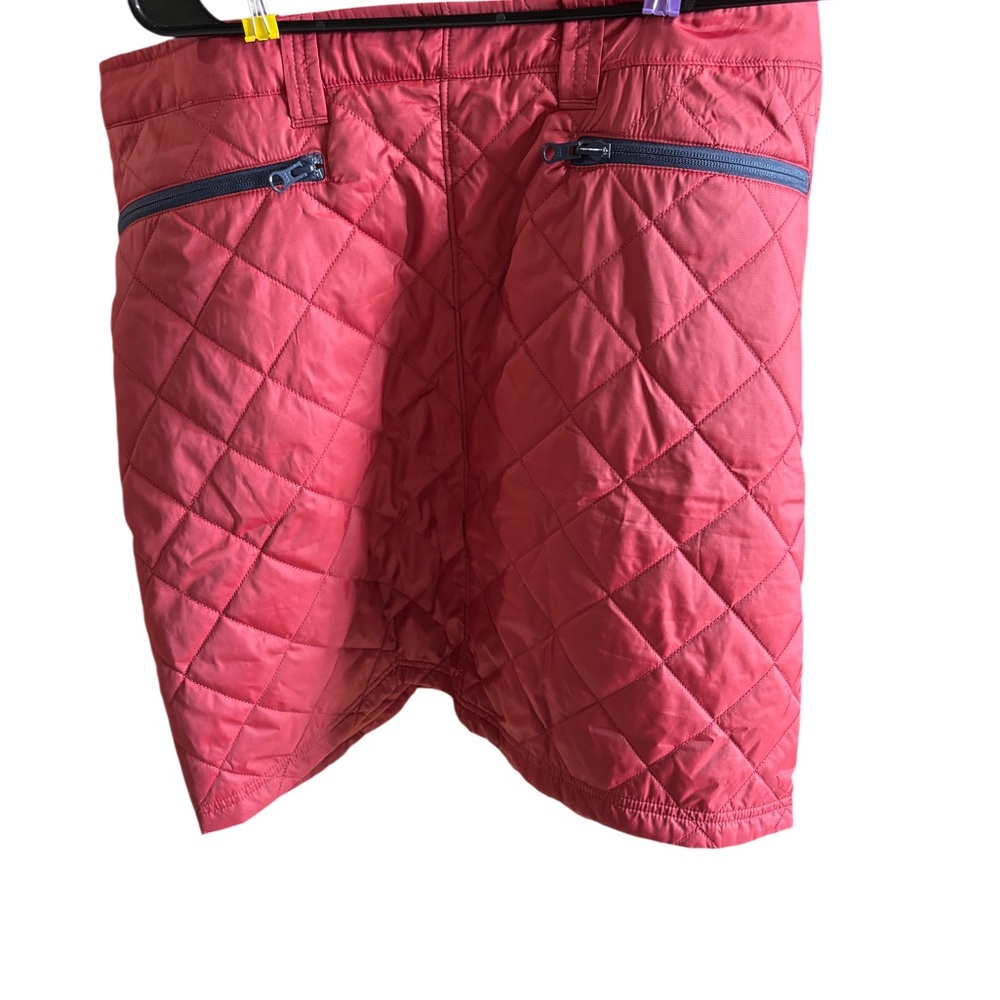 Duluth Trading Co Quilted Red Women's Cargo Skirt